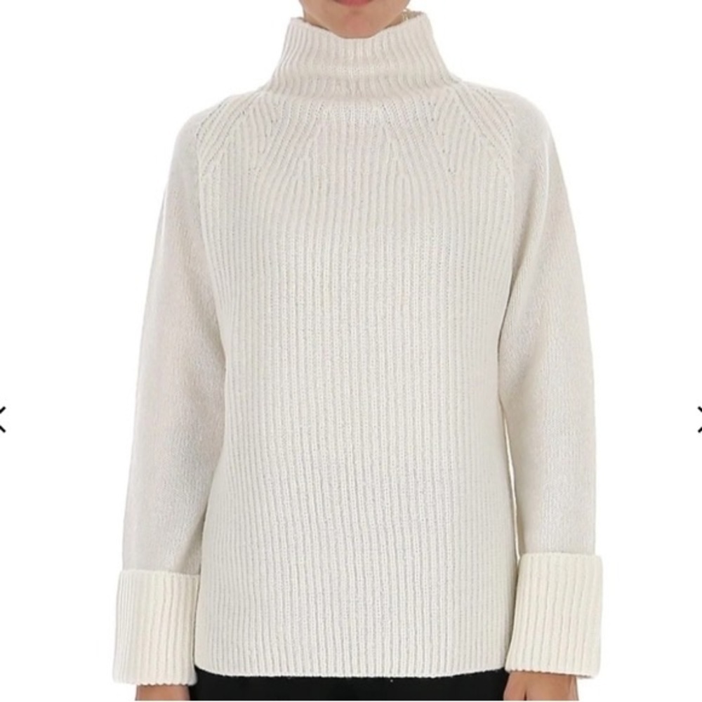 VINCE‎ WOMEN’S MIXED STITCH FUNNEL NECK PULLOVER SWEATER